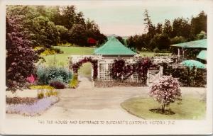 Tea House & Entrance Butcharts Gardens Victoria BC Gowen Sutton Postcard D89