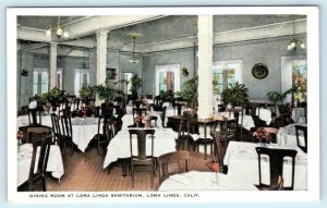 LOMA LINDA SANITARIUM, California CA ~ Interior DINING ROOM ca 1920s Postcard