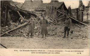 CPA MILITAIRE L'Alsace reconquise-Un coin de Steinbach (316393)