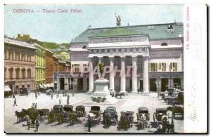 Old Postcard Italy Italia Genova Teatro Carlo Fellice