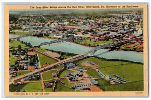 1940 Long-Allen Bridge Red River Shreveport Gateway Southwest Louisiana Postcard 