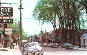 Hawkesbury Ontario Canada Dodge Desoto Dealership Old Cars, Postcard