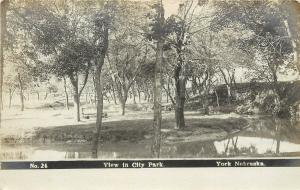 c1910 RPPC Postcard No.26 View in City Park, York NE Olson Photo Unposted