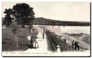 Old Postcard Vichy the new park and the banks of the Allier