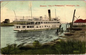 Steamer City of Philadelphia, Wilmington DE Vintage Postcard G78