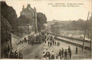 CPA QUINTIN - Route de la Gare (103476)