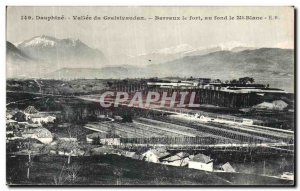Old Postcard Vallee du Dauphine Graisivaudan Barraux Fort in the background M...