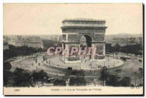 Old Postcard Paris Arc de Triomphe Etoile