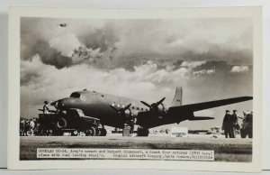 Aircraft DOUGLAS DC-54 Military Army Airplane RPPC Postcard Q2
