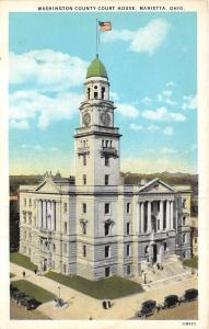 Marietta Ohio 1920s Postcard Washington County Court House