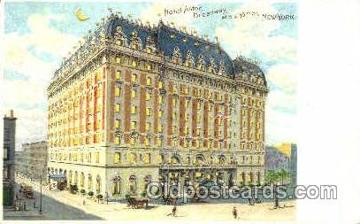 Hotel Astor, New York City, NY Hold to Light Unused light corner wear close t...