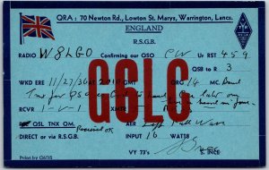 QSL Radio Card Code G5VN England Amateur Radio Station, Vintage Postcard