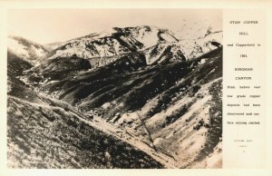 USA Air View Utah Copper Hill Bingham Canyon Vintage RPPC 08.96