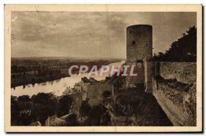 Old Postcard Chinon Tower and the Moulin Vallee de la Vienne