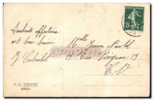 Old Postcard Fantaisie Snowman