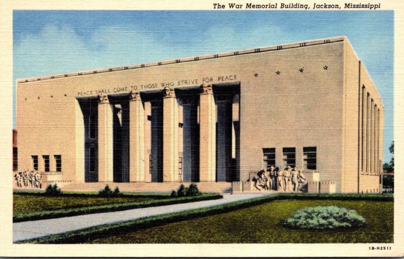 Mississippi Jackson The War Memorial Building Curteich