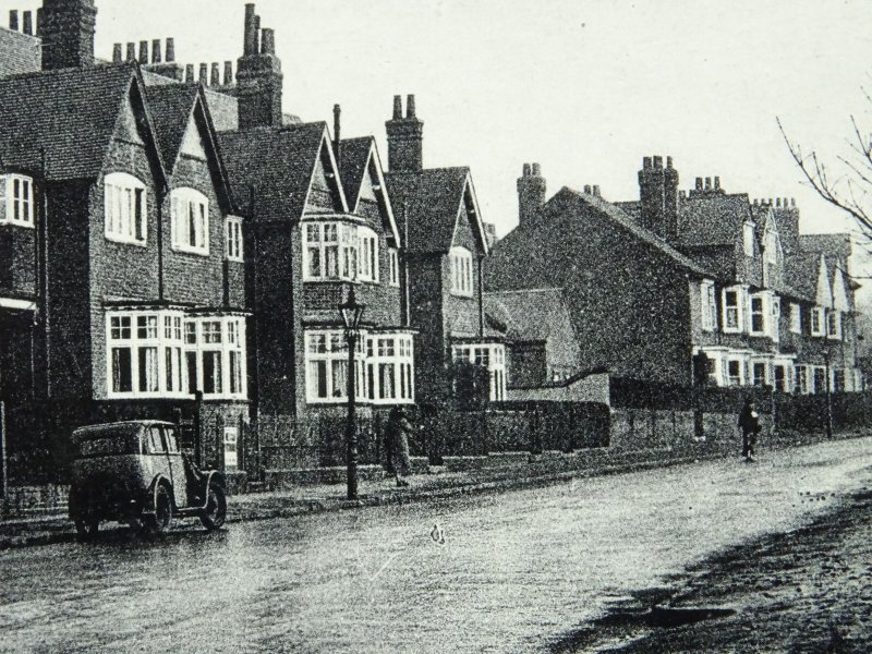 Leicester KNIGHTON ROAD c1930s Postcard by R.A.P. Co. Ltd.