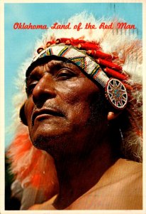 Indian Warrior In Oklahoma Land Of The Red Man 1984