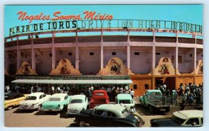 NOGALES, Sonora Mexico ~ The BULL RING  c1950s Classic Cars Postcard