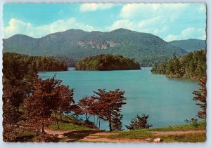 1960 Asheville North Carolina NC Vintage Postcard Lake Lure Aerial View Posted