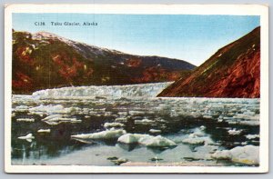 Alaska~Taku Glacier At Head Of Taku Inlet~Advances 8' A Day~Vintage Linen PC