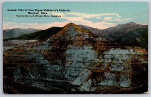 Bingham Utah~General View Of Copper Companys Mining Property~Vintage Postcard