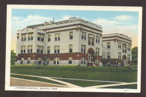 NORFOLK NEBRASKA LUTHERAN HOSPITAL VILDIG VINTAGE POSTCARD