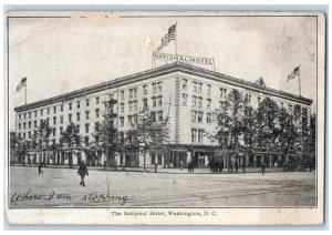 c1940 National Hotel Exterior Building Washington DC WA Advertisement Postcard