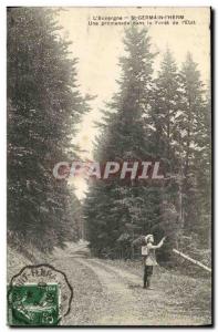 Old Postcard Auvergne St Germain L Herm A Walk in the Forest of State