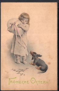 Easter Girl Egg Dog BIN