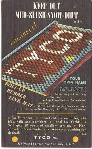 New York NY Tyco Rubber Link Mats Advertising Linen Postcard