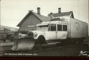 Durango CO Galloping Goose RR Train Sanborn Real Photo Postcard