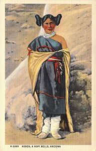 Fred Harvey H-2069, Kodeh, Hopi Indian, Old Postcard