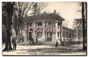 Postcard Old Forest of Compiegne New hangar housing Foch Marachal Wagon or Ar...