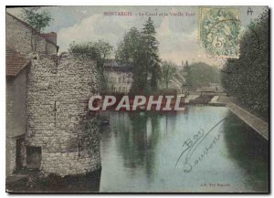 Old Postcard Montargis Canal and the Old Tower