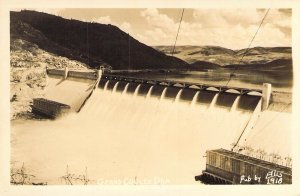 Real Photo,Ellis 1918, Grand Coulee Dam, Columbia River, WA,  Old Postcard