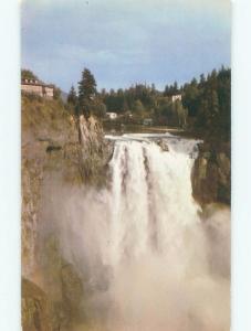 Unused Pre-1980 WATERFALL Snoqualmie Falls - Near Seattle Washington WA E4251