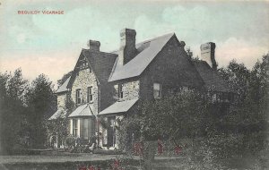 BEGUILDY VICARAGE Powys, Wales Stone House Hand-Colored c1910s Vintage Postcard