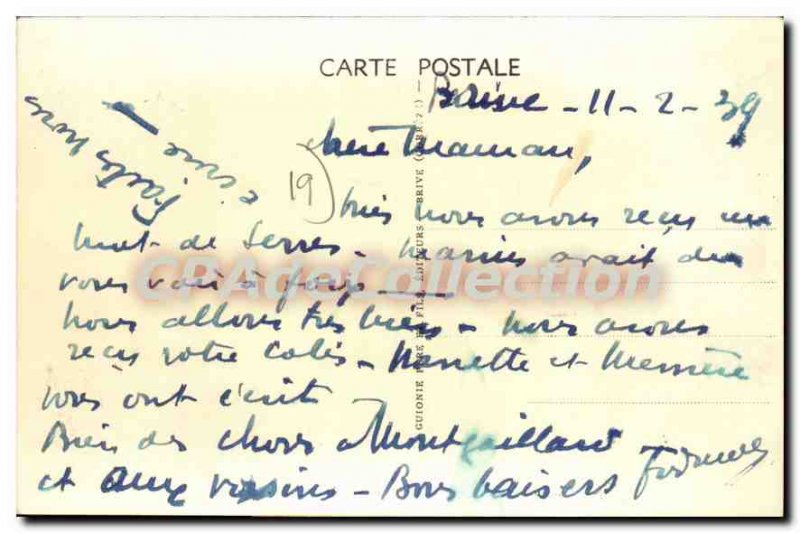 Old Postcard Brive La Promenade And Cardinal Bridge