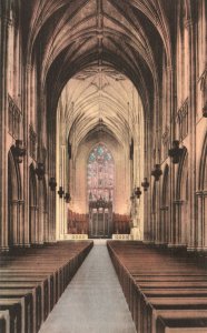 Vintage Postcard Interior of Chapel Duke University Christian Church Durham NC