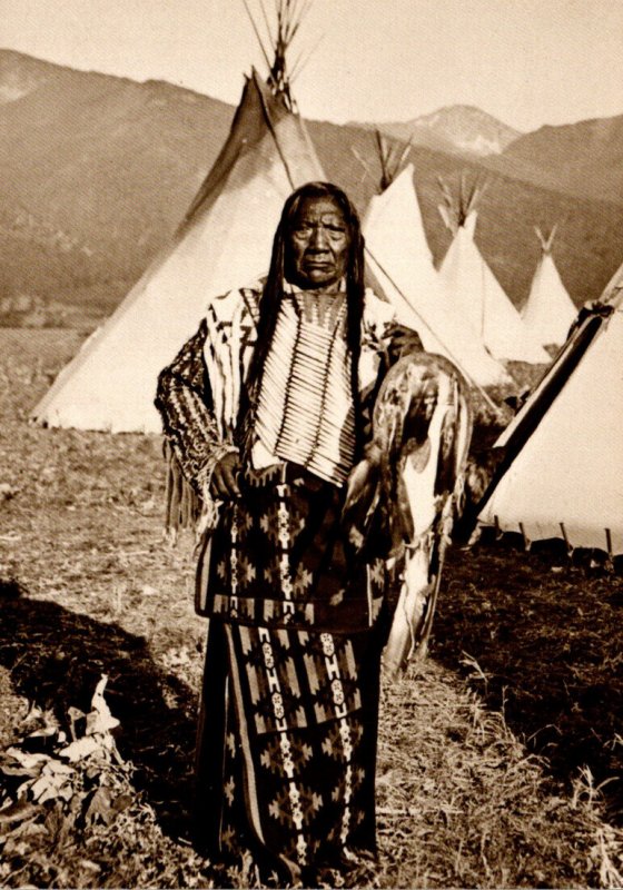 Salish Indian The Great Chief Charlot Photgraphed 1907-08 At Flathead Reserva...