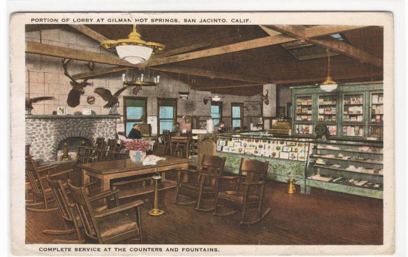 Lobby Interior Gilman Hot Springs San Jacinto California 1920s