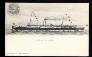 f2576 - GSNC Paddle Steamer - Eagle - postcard