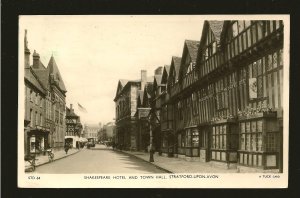 Postmark 1955 Stratford-on-Avon England Shakespeare Hotel Tuck Photo Postcard