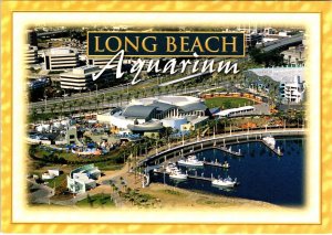 Long Beach, CA California AQUARIUM & MARINA Bird's Eye View ca1990s 4X6 Postcard