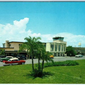 c1950s Tampa, FL Terminal International Airport Chrome Photo Chevy Bel Air A144