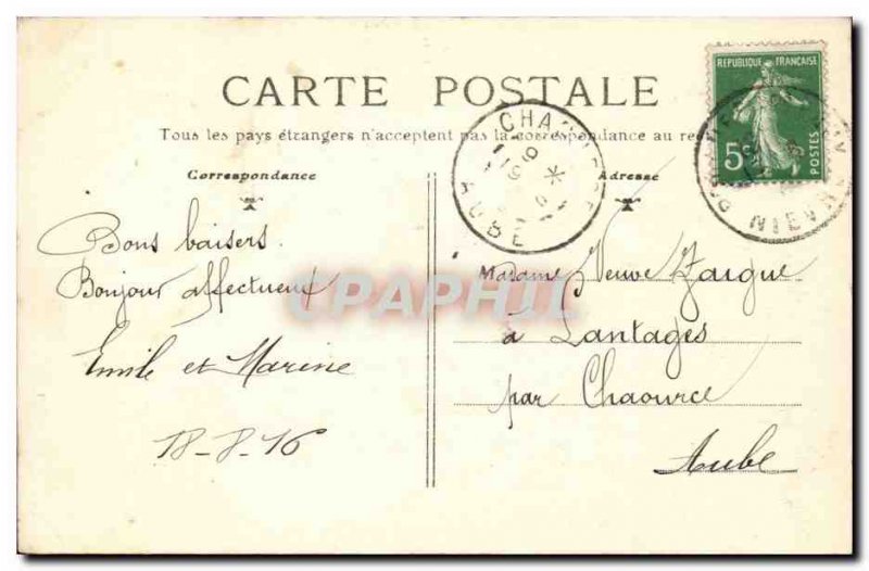 Pougues les Eaux - Hotel Post and Telegraph - Velo - Old Postcard