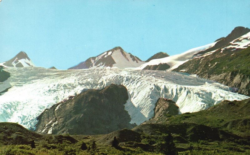 Vintage Postcard Worthington Glacier Richardson Highway N Thompson Pass Alaska