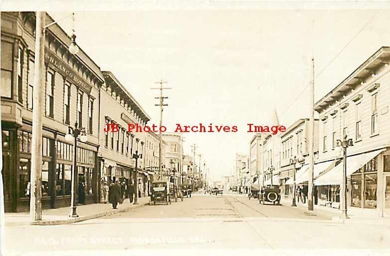 OR, Marshfield, Oregon, RPPC, Front Street, Business Section, Photo No 5