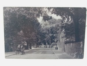 Horse & Cart On Meads Road Eastbourne Sussex Vintage Postcard 1908